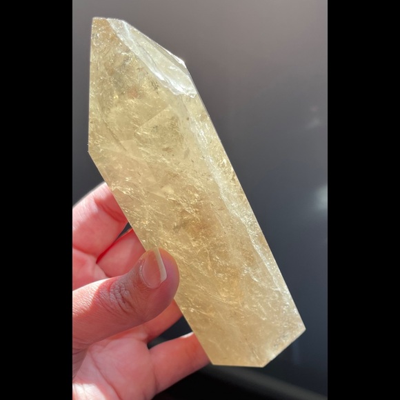 (GIFTED)🌜🌟 OOAK Moon & Star Champagne Brazilian Citrine Tower - Picture 5 of 14